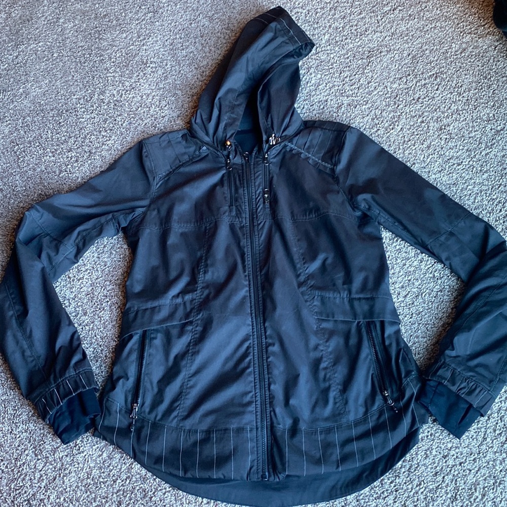 lululemon athletica Black Hooded Lightweight Jacket
